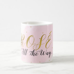 Mug Rosé Tout le chemin Vin rose et or Glam moderne