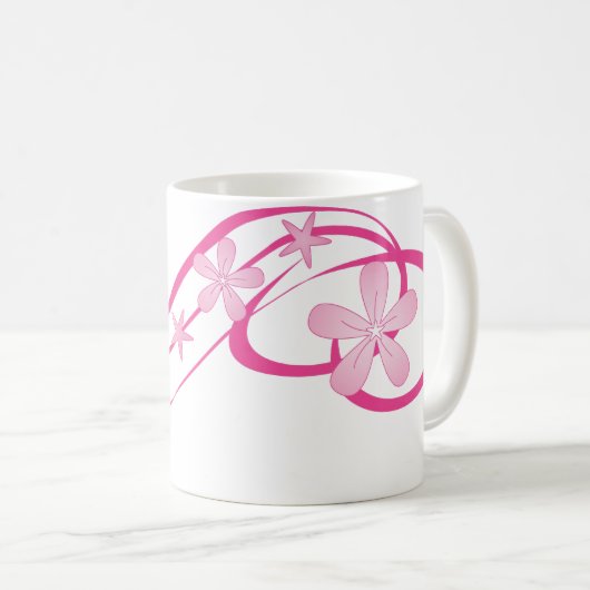 Mug Rose tropical (Devant droit)