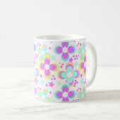 Mug Rose, turquoise, floral (Devant droit)