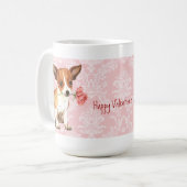 Mug Rose Valentin Chihuahua (Devant gauche)