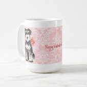Mug Rose Valentin Mini Schnauzer (Devant gauche)