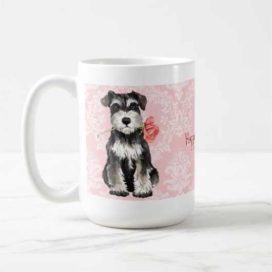 Mug Rose Valentin Mini Schnauzer (Gauche)