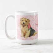Mug Rose Valentin Norfolk Terrier (Gauche)