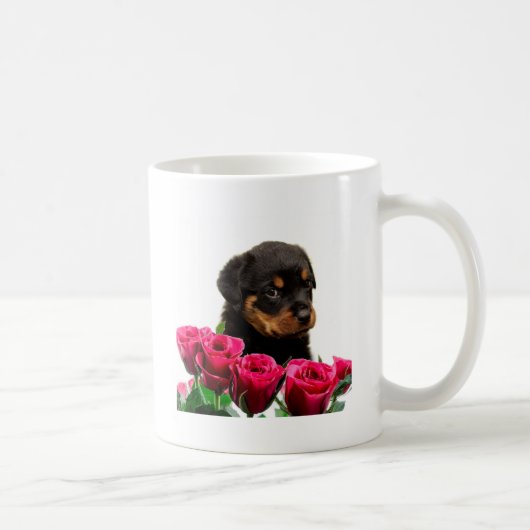 Mug Rose Valentin Rottweiler Puppy (Droite)