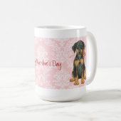 Mug Rose Valentine Doberman (Devant droit)