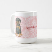 Mug Rose Valentine Doberman (Devant gauche)