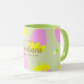Mug Rose vert fraise (Devant droit)