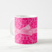 Mug rose vif damask Glamour & Flirt (Devant gauche)