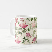 Mug Rose vintage à la crème florale (Devant gauche)