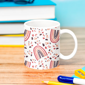 Mug Rose Violet Abstrait Arc-en-ciel Aquarelle Rétro