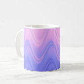 Mug Rose Violet Abstrait Ondulé (Devant gauche)