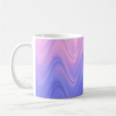 Mug Rose Violet Abstrait Ondulé (Gauche)