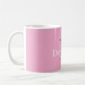 Mug Rose Violet Confortable D Nom Imprimé  (Gauche)