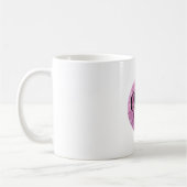 Mug Rose Violet Confortable Lettre O Nom (Gauche)