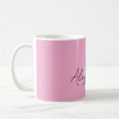Mug Rose Violet Confortable Un Nom (Gauche)