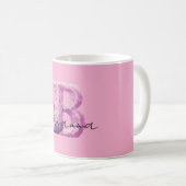 Mug Rose Violet Cozy B Nom (Devant droit)
