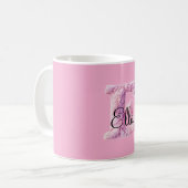 Mug Rose Violet Cozy E Nom (Devant gauche)