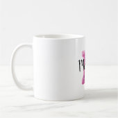 Mug Rose Violet Douillette Lettre M Nom (Gauche)