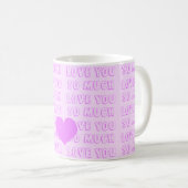 Mug Rose - Violet Saint-Valentin (Devant droit)