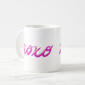 Mug rose xoxo (Devant gauche)