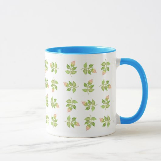 Mug Rosebud Mini-impression rose Bleu Bleu Bleu Ringer (Droite)