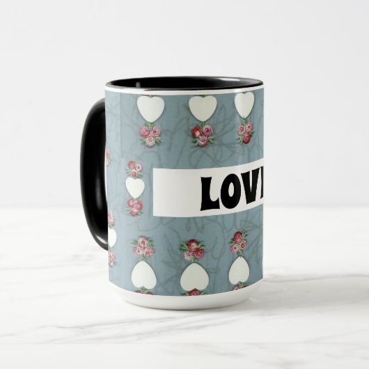 Mug Rosebuds & Hearts Love (Devant gauche)