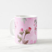 Mug Rosebuds, pois : floral d'été. (Devant gauche)
