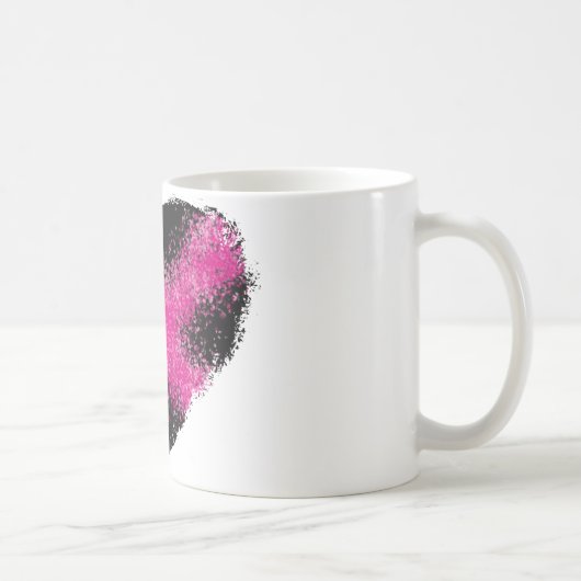 Mug Rosée choquante sur la parties scintillant noire p (Droite)