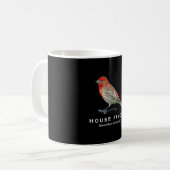 Mug Roselin familier observation des oiseaux graphique (Devant gauche)
