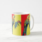 Mug Rosella Parrot Aquarelle Papa Nom du père (Devant droit)