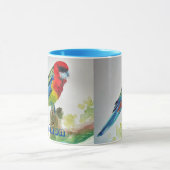 Mug Rosella Parrot Aquarelle Peinture Boys Nom Art (Centre)