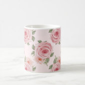 Mug Roseraie rose vintage cottage motif floral (Centre)