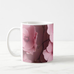 Mug Roses à blush rose motif floral esthétique