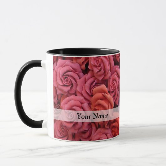 Mug Roses à fleurs roses (Gauche)