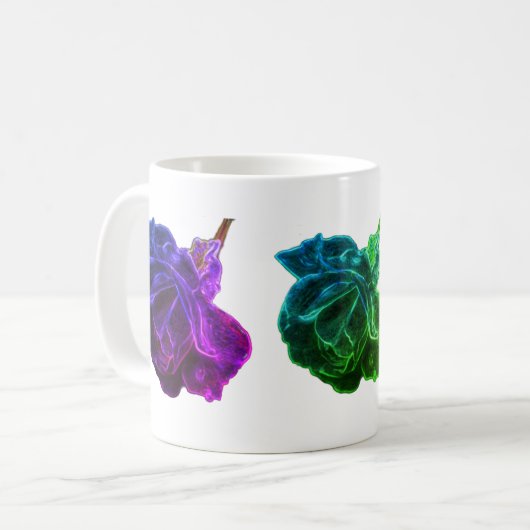 Mug Roses Abstraits (Devant gauche)