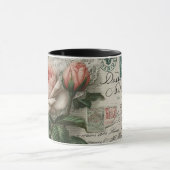 Mug roses anciennes et carte postale (Centre)