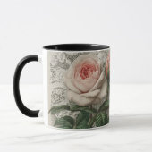 Mug roses anciennes et carte postale (Gauche)
