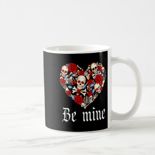 Mug Roses And Skulls Heart Gothic Style Valentine Be M (Droite)