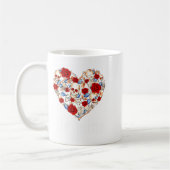 Mug Roses And Skulls Heart Gothic Style Valentine Be M (Gauche)