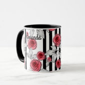 Mug Roses aquarelle (Devant gauche)