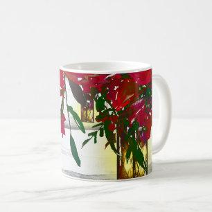 Mug Roses aquarelles rouges romantiques et lanterne ru
