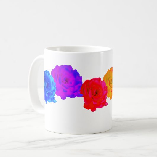 Mug Roses arc-en-ciel (Devant gauche)