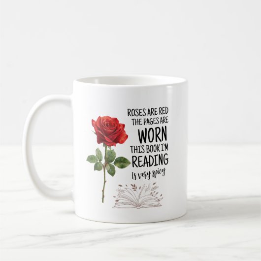 Mug Roses Are Red This Book Is Very Spicy Book Lover (Gauche)