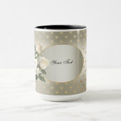 Mug Roses Blanches Cœurs Dorés (Centre)