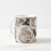 Mug Roses blanches vintages (Devant gauche)