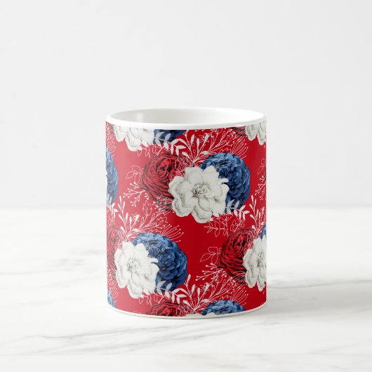 Mug Roses bleues rouges (Centre)