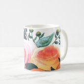 Mug Roses coralliennes et roses (Devant droit)