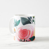 Mug Roses coralliennes et roses (Devant gauche)