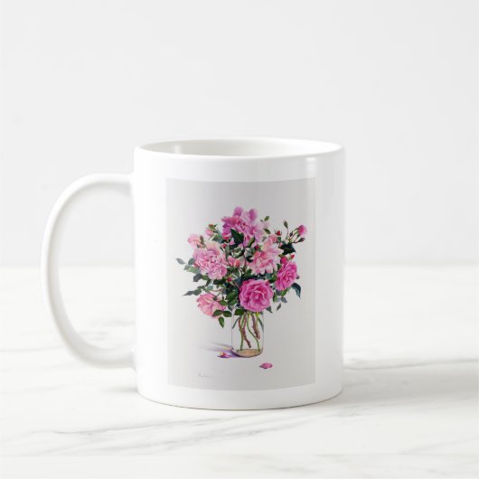 Mug Roses dans un pot en verre (Gauche)