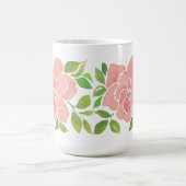 Mug Roses d'aquarelle rose (Centre)